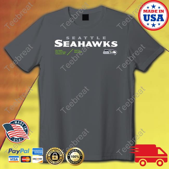 Seattle Seahawks Cotton t shirt nfl team apparel Blue Youth Large No Size  Tag