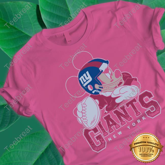 Official Dynasty Sports Shop New York Giants Mickey At Quarterback Disney Vintage Football Tee Shirt