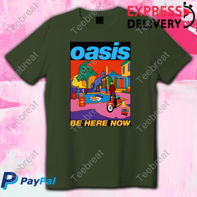 Official Oasis Merch Oasis Organic Be Here Now Cover Art Hoodie