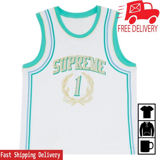 Official Fresh Society Supreme Campioni Basketball Jersey - White