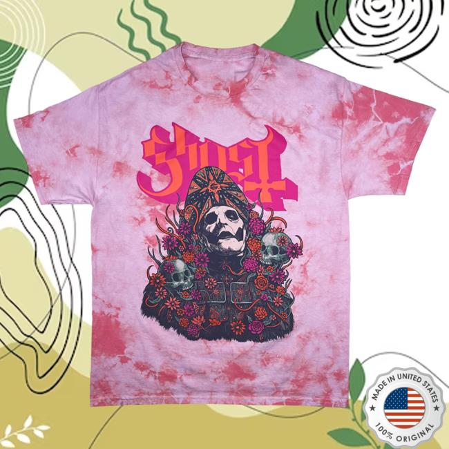 Ghost Bliss In Pink Crystal Wash Tie Dye New Shirt - Teebreat