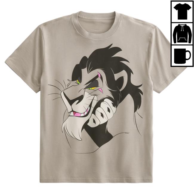 Official Hollister Co Merch Store Hollister Relaxed The Lion King Scar  Graphic T-Shirt Hollisterco Apparel Clothing Shop - Teebreat