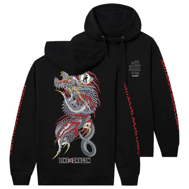 Anti social social outlet club dragon hoodie