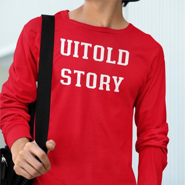Uitold Story Zip Up Hooded Sweatshirt Red Anus