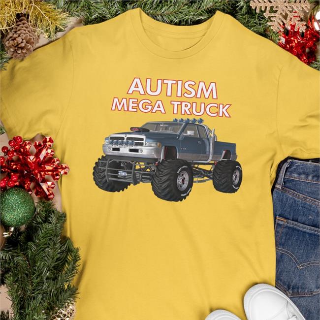 Autism Mega Truck Tank Top Monster Truck
