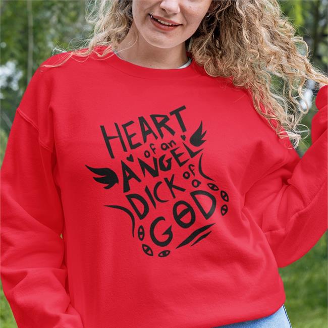 Heart Of An Angel Shirt Yan Nucleose Heart Of An Angel Dick Of A God Shirt Funny