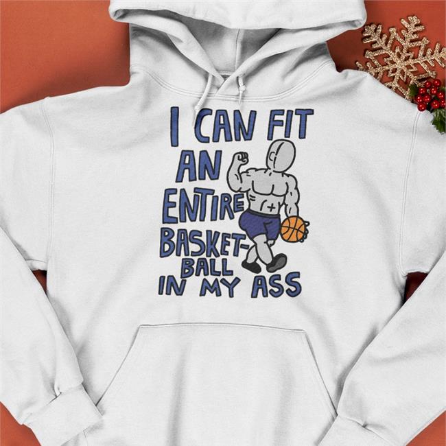 Bighomo Store I Can Fit An Entire Basketball In My Ass Zip Up Hooded Cream Of Dog