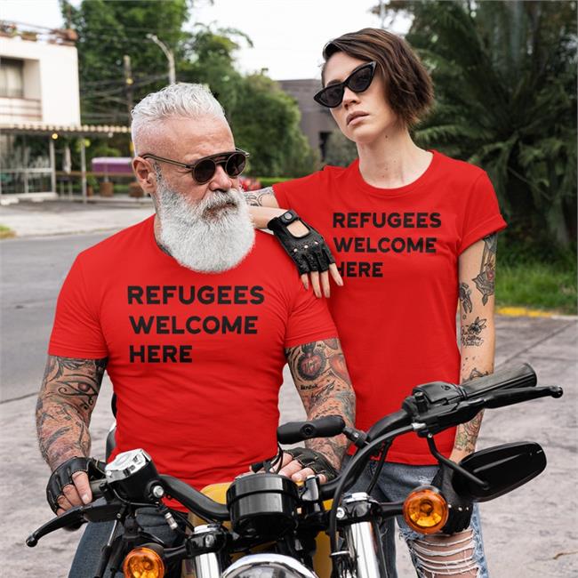 Paul Bloomer Refugees Welcome Here T Shirt
