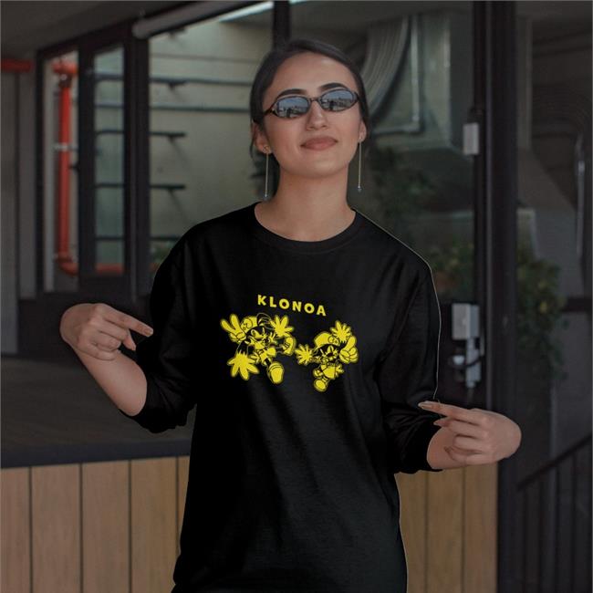 Klonoa Hoodie Black Klonoa Merchandise Klonoa Hooded Sweatshirt Klonoa Merchandise