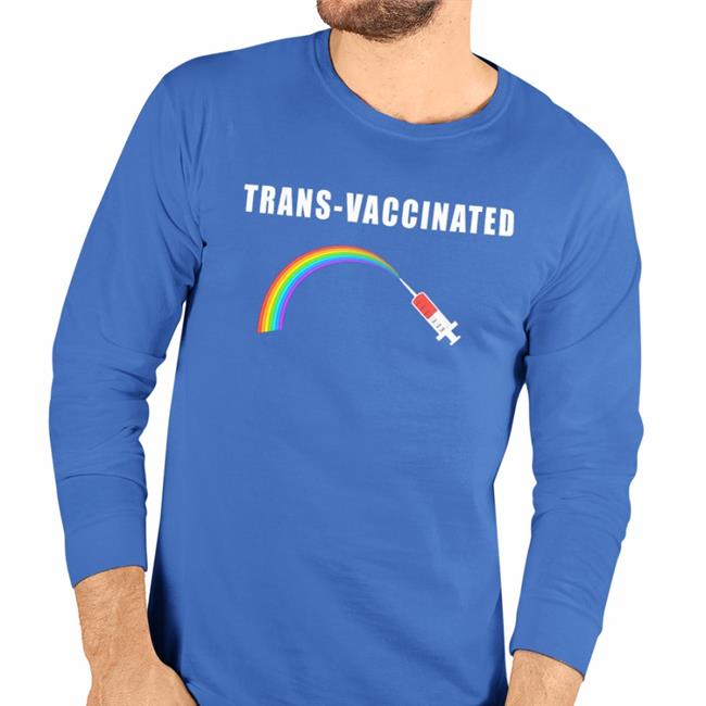 Alex Strenger Black Trans-Vaccinated Rainbow Shirt