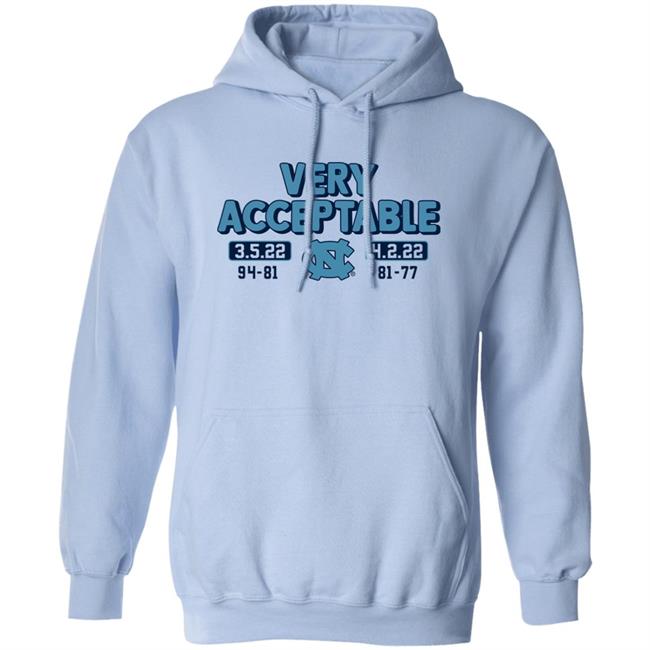North Carolina Basketball Very Acceptable 3.5.22 4.2.22 94-81 81-77 Shirt Breaking T North Carolina Basketball Very Acceptable 3.5.22 4.2.22 94-81 81-77 Shirt Breaking T