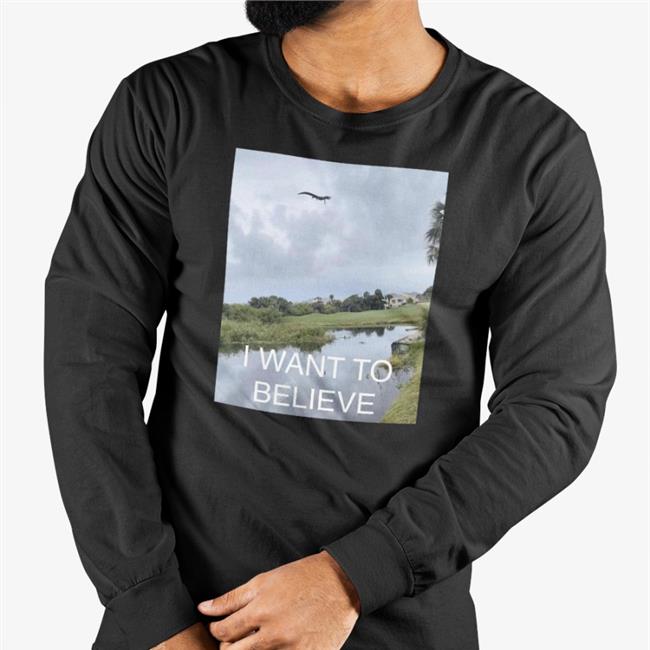Gators Daily I Want To Believe Shirt Flying Crocodile