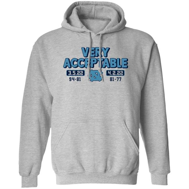 North Carolina Basketball Very Acceptable 3.5.22 4.2.22 94-81 81-77 Shirt Breaking T North Carolina Basketball Very Acceptable 3.5.22 4.2.22 94-81 81-77 Shirt Breaking T