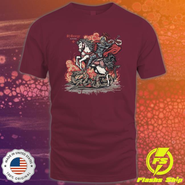 St George Ora Pro Nobis Shirt Baritus Catholic Illustration