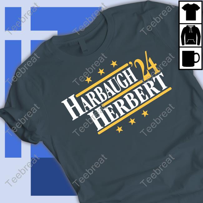Harbaugh & Herbert '24 T Shirt Harbaugh 24 Herbert New T-Shirt