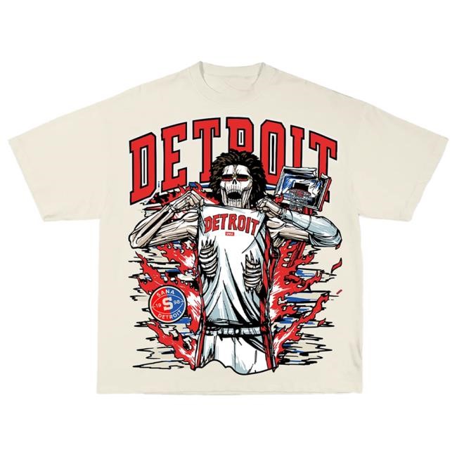 Official Sana Detroit Merch Store Shop Kids Motor Muscle Shirt- Cream