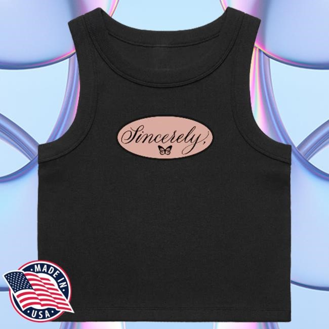 Official Kali Uchis Merch Store Sincerely, Cropped Tank Shirt