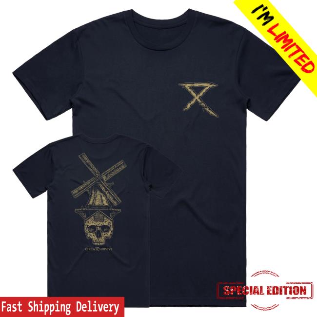 Official Circa Survive Windmill Tees Navy Circasurvive