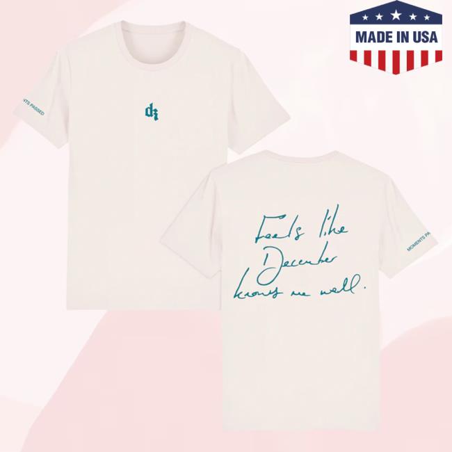 Official Interscope Records DermotKennedy Merch Clothing Store Dermot Kennedy Moments Passed Vintage White T Shirt