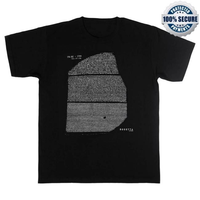 Rosetta Stone Black Unisex Top Shirt British Museum Store Shop Official Store Shop