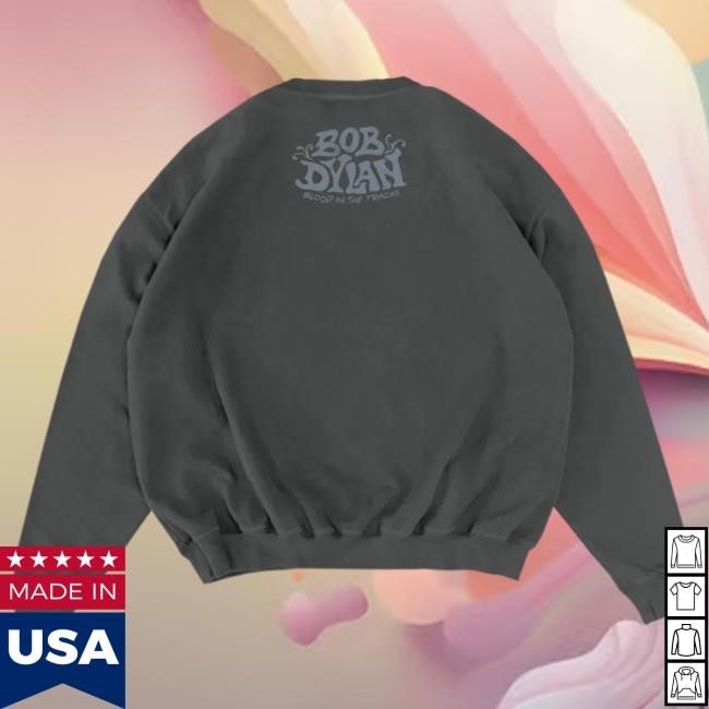 Official Bob Dylan Merch Store Bob Dylan Blood On The Tracks Song Titles Crewneck Sweatshirt BobDylan