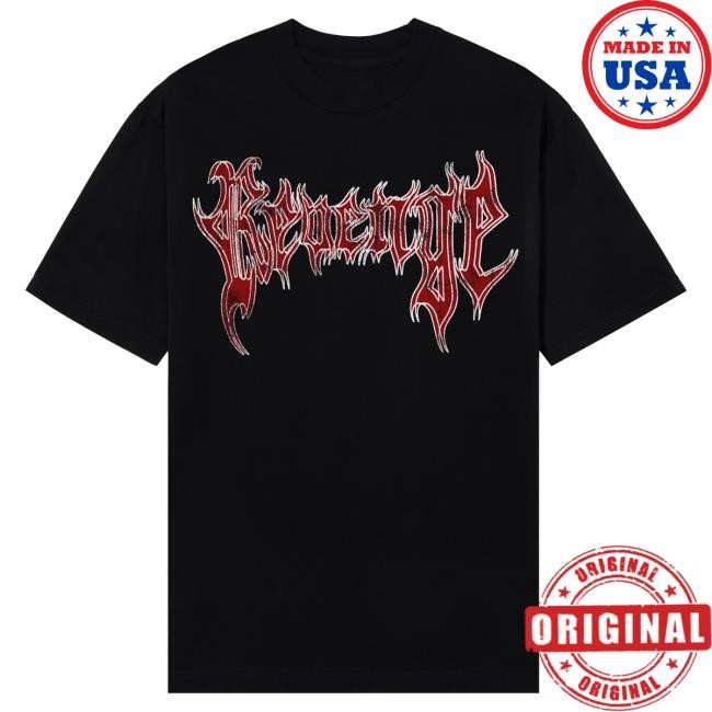 Official City Morgue Merch Revenge X City Morgue Grim Reaper Popover Shirt Black/Red City Morgue Clothing