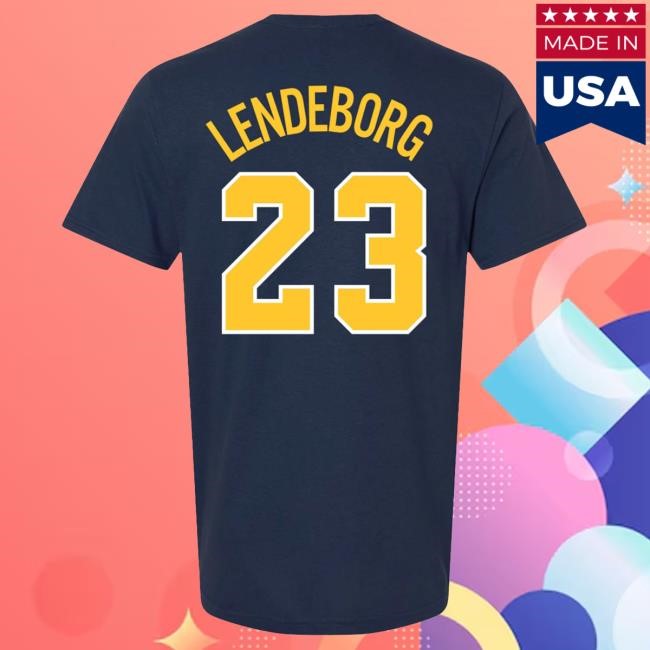 Michigan Wolverines Men's Basketball Student Athlete #23 Yaxel Lendeborg Tshirt | The M Den Official Merch Store Shop