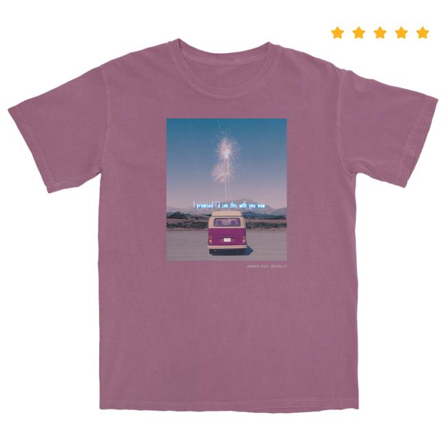 Official Jimmy Eat World Merch Promised Popover Shirt (Berry)