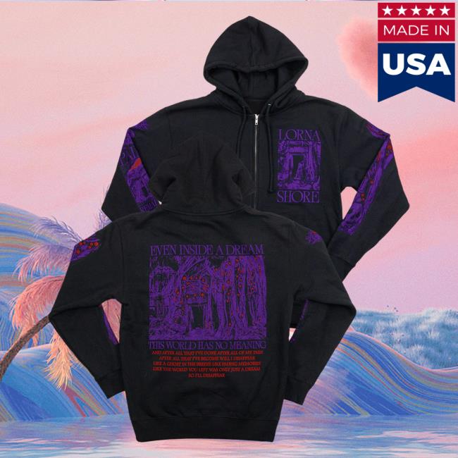 Official Lorna Shore Merch Store Lorna Shore Even Inside A Dream Zip Up Hoody Black LornaShore