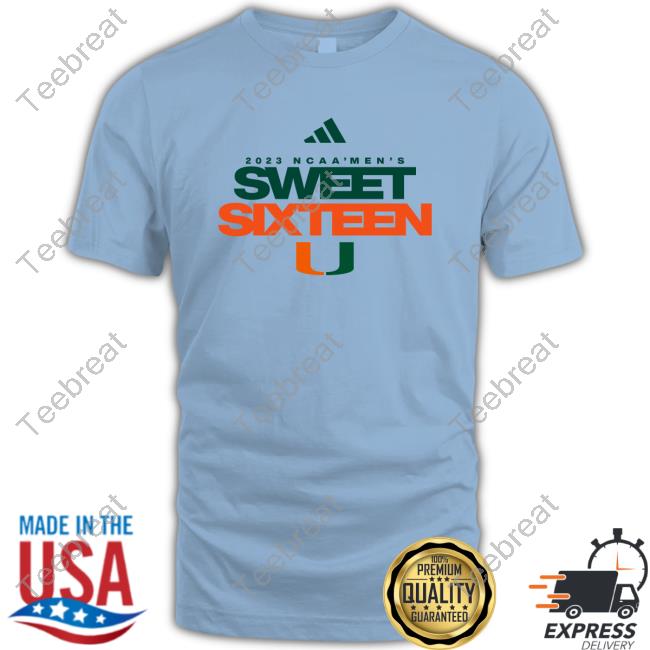 allCanes Miami Hurricanes 2023 Ncaa Sweet 16 T-Shirt