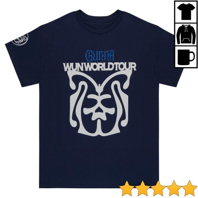 Official Gunna Merch Clothing Store Wunna Wun World Tour Won't Stop Shirts