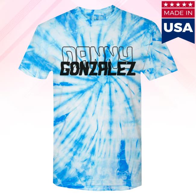 Official Danny Gonzalez Merch Store Danny Gonzalez "Logo" Blue Tie Dye Top Shirt DannyGonzalez
