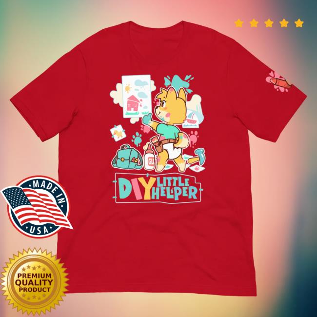 Official Pretend Again Diy Little Helper T-Shirt Red (Uwu / Oooh Woo! Shirt) Pretendagain