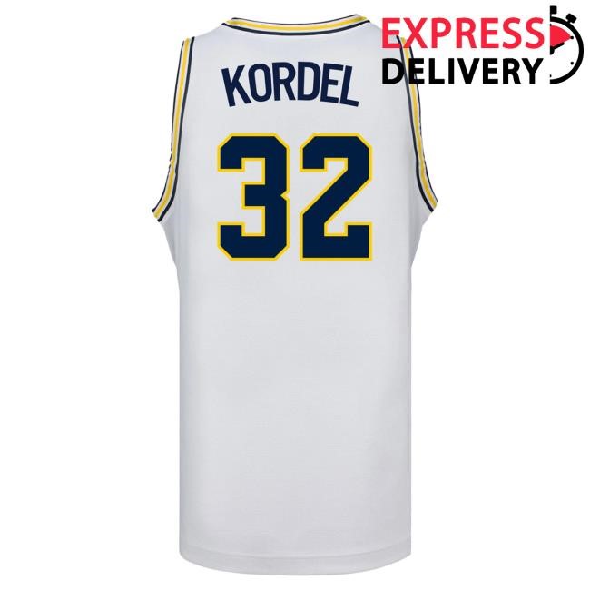 Michigan Wolverines #32 Malick Kordel Student Athlete White Basketball Jersey Shirt | The M Den Official Merch Store Shop