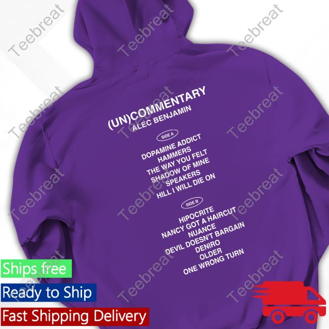 Official (Un)Commentary Tracklist Alec Benjamin Shirt Official (Un)Commentary Tracklist Alec Benjamin T Shirts