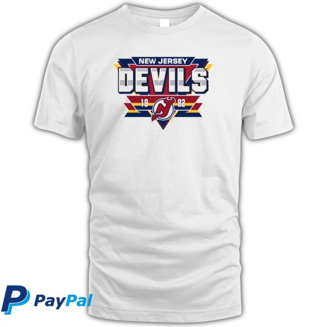 Official Mens New Jersey Devils 1982 Reverse Retro 2.0 Fresh Playmaker Tee Shirts