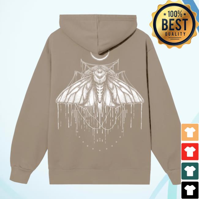 Sumerian Records Bad Omens Merch Store Bad Omens Moth Sandstone Hoody BadOmens Apparel Clothing