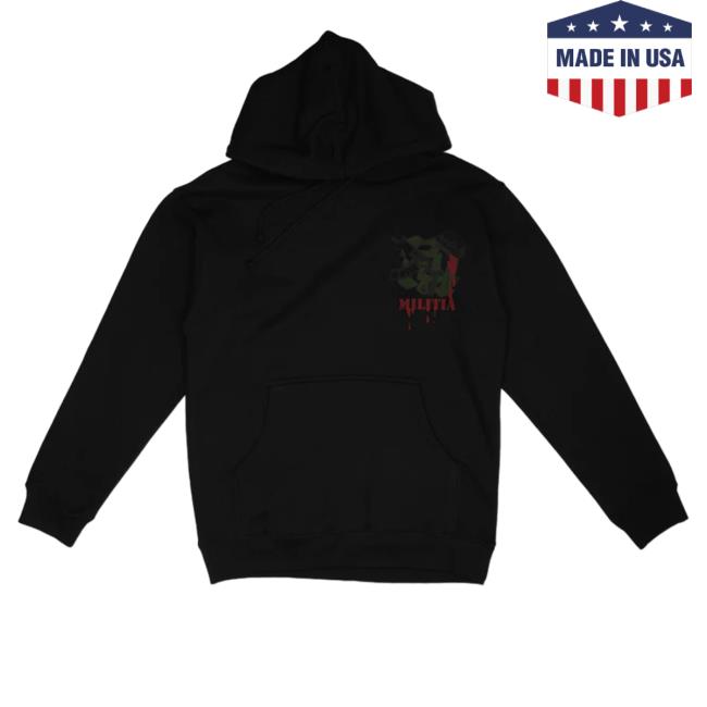 Kankan Merch Rr Militia Black Hooded Sweatshirt Kankanreallyrich