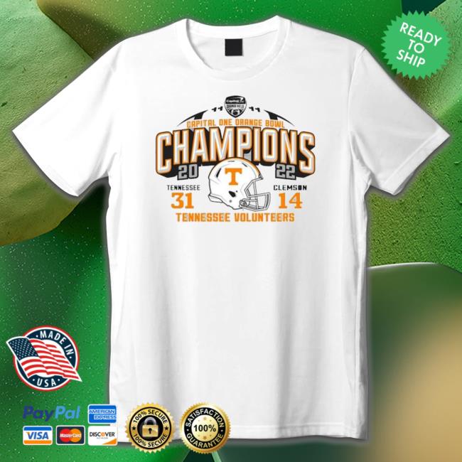 Tennessee Volunteers 2022 Orange Bowl Champions Score Tee Shirt