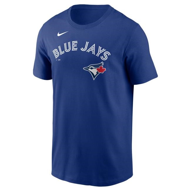 Official MLB Shop Men's Toronto Blue Jays Trey Yesavage Nike Royal Fuse Name & Number Tshirt Toronto Blue Jays Merch