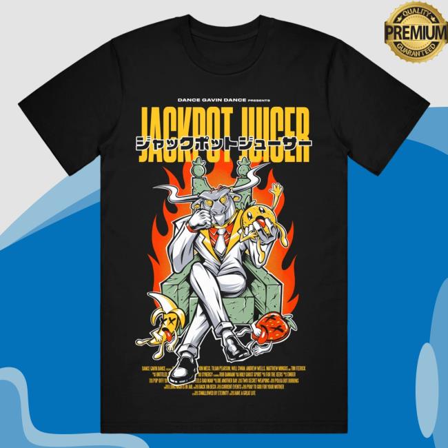 Official Dance Gavin Dance Band Merch Anime Villain Black Tees DanceGavinDance