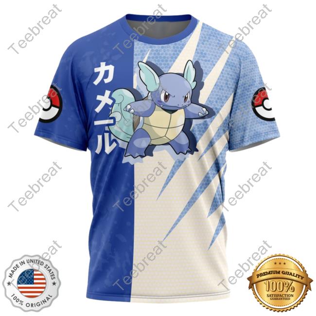 Official Anime Ape Clothing Wartortle Attack Pokemon Tee Shirt Animeape
