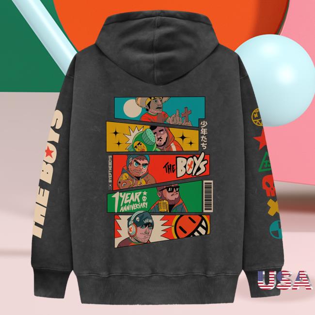 Official The Boys Merch TheBoys One Year Anniversary Hoodies Yeptheboys Apparel Clothing Store Shop