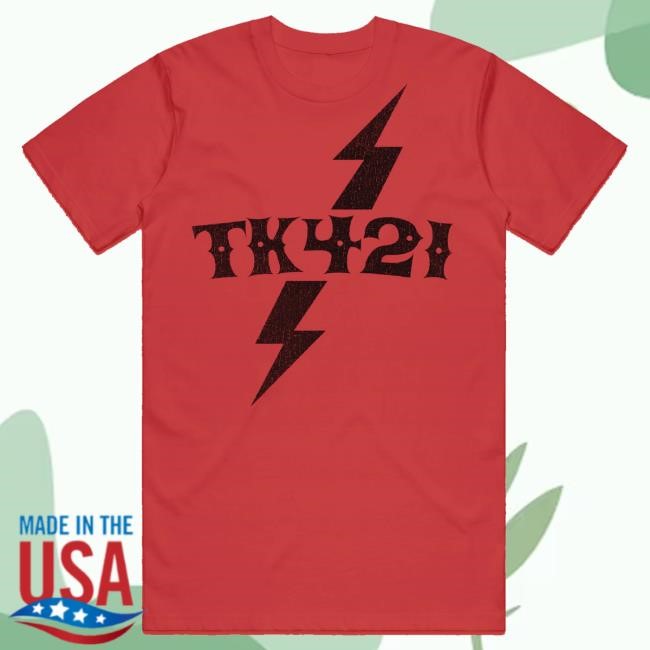 Official Lenny Kravitz Tk421 Bolt Red Popover Shirt