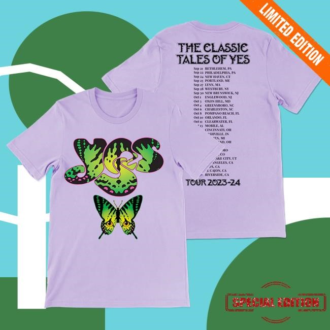 Yes Official Store Tales Of Yes 2023 Fall Tour New Shirt