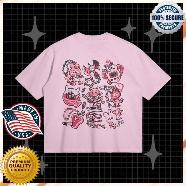Official Shlorp "TRINKETS" Boxy T Shirt Piggy Pink