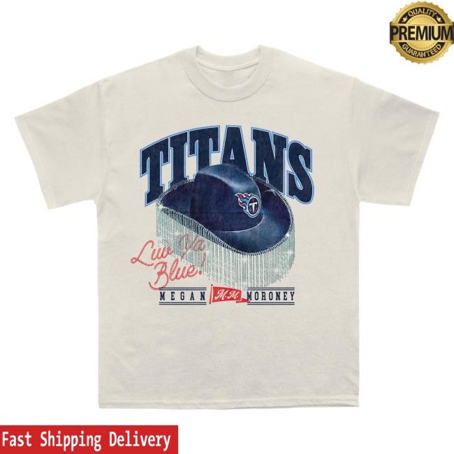 Official Megan Moroney Merch Store Shop Megan Moroney x Tennessee Titans Cowgirl Hat Popover Shirt