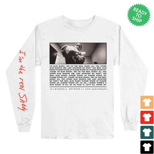Eminem Slim Shady Clothing Shop Store I'm The Real Slim Shady Long Sleeve T-Shirts SlimShady Merch