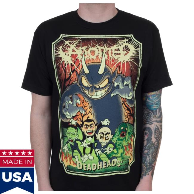 Official Indie Merch Store Shop Aborted "Deadheads (Color)" Shirt New IndieMerchStore