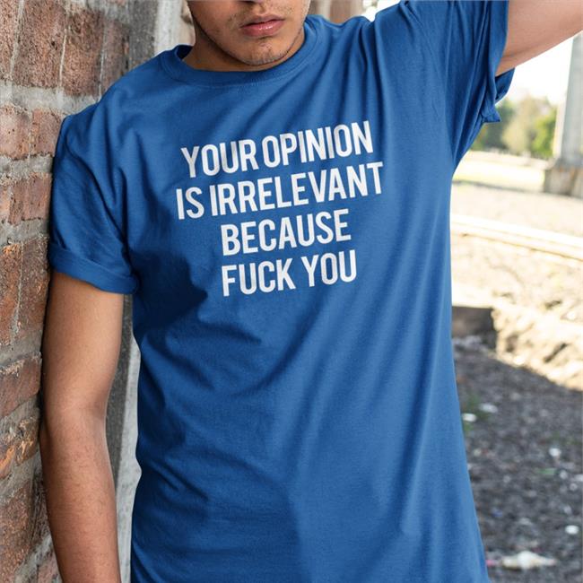 Shirts That Go Hard Your Opinion Is Irrelevant Because Fuck You V Neck T Shirt
